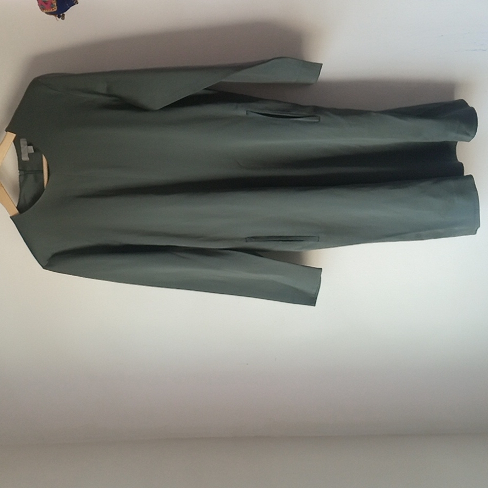 COS 12 Emerald Green Midi Dress -Silk